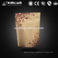 New eco-friendly fashion ziplock stand up kraft paper bag